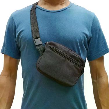 Imagem de Pochete Transversal e Cintura ajustável unissex RMarq Collection, Pret