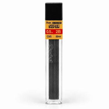 Imagem de Grafite Pentel Hi-Polymer Super 0,5mm H B 2B 12 Unidades Lapiseira Ano