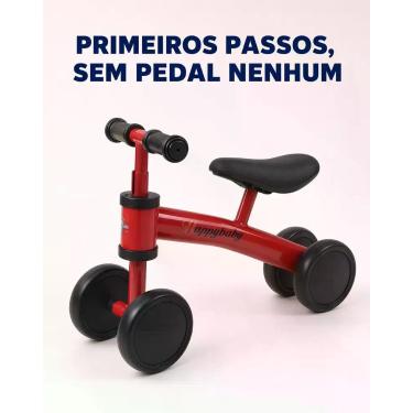 Imagem de Bicicleta Equilíbrio e Apoio Infantil 4 Rodas Sem Pedal Diversão e Seg