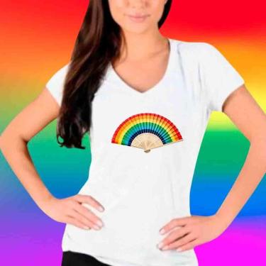 Imagem de Camiseta Leque - Bandeira Orgulho - LGBT - Lojas Áurea, M