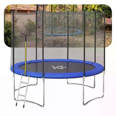 Imagem de Cama Elástica MZ-002 Circular com Rede de Proteção e Escada Bivolt VG Plus 305CM