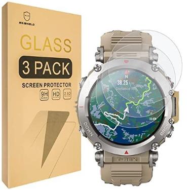 Imagem de Mr.Shield Protetor de Tela para Amazfit T-Rex Ultra/Amazfit T-Rex 2 [Pacote com 3] [Vidro Japonês com Dureza 9H] [Substituição Vitalícia]