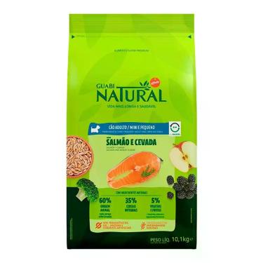 Imagem de Ração Guabi Natural Cães Adultos Mini e Pequeno Salmão e Cevada 10,1kg