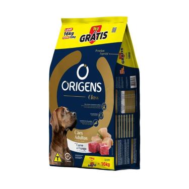Imagem de Ração Origens Class Cães Adultos Carne e Frango 16kg