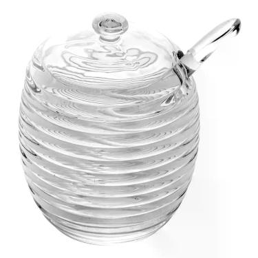 Imagem de Açucareiro 210ml De Cristal Ecológico Com Colher E Tampa Colmeia - Lyo