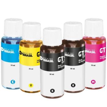 Imagem de kit 05 Refil de Tintas GT53/GT51 GT52 Compatível para impressora HP In