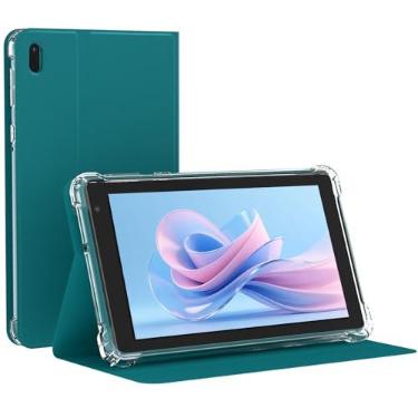 Imagem de NOVOJOY Tablet de 7 polegadas com capa, tablet PC Android 14, armazenamento de 32 GB, 8 GB de RAM, processador quad-core, tablet Android, tablet, PC, câmera dupla, WiFi, tablets de computador BT (com