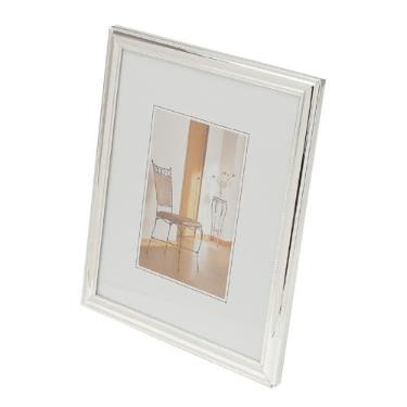 Imagem de WOLFF Porta-Retrato de Aço Prata 15cm x 20cm - Enxoval - Casamento - Decoração - Álbum de Fotos - Enfeites - Moldura Elegante Para Mesa e Parede
