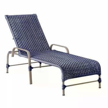 Imagem de Espreguiçadeira Catar Fendi E Corda Náutica Trama Original Azul