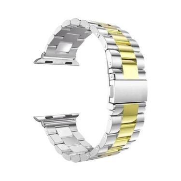 Imagem de Pulseira De Metal Em Aço Inoxidável Para Apple Watch 46mm 42mm 44mm 40