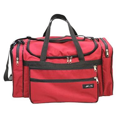 Imagem de Bolsa Viagem LS Bolsas Rip Stop Vermelha com 5 divisões - BV6456