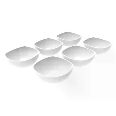 Imagem de Conjunto 6 Potes de Sobremesa Doces Branco 265ml Plástico Trio Crippa