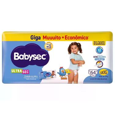 Imagem de Fralda Babysec Galinha Pintadinha Ultra Sec XXXG Acima de 19kg 64 Unid