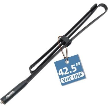 Imagem de ABBREE Antena de rádio amador, antena tática dobrável CS 108 cm de longo alcance SMA - fêmea de banda dupla 144/430 MHz para Baofeng UV-5R BF-F8HP Pro 5RM UV-21R K5PLUS AR-152 GM-15 Pro UV-5G Plus