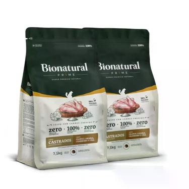 Imagem de Kit 2 Ração Bionatural Prime Gatos Castrados Frango 7,5KG