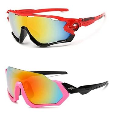 Imagem de Kit 2 Óculos Bike Ciclismo Feminino Espelhado Proteção Uv