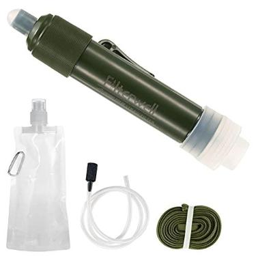 Imagem de CIADAZ 4000L Sistema de filtragem de água ao ar livre Filtro de água purificador de palha com bolsa para bebidas para preparação para emergências.