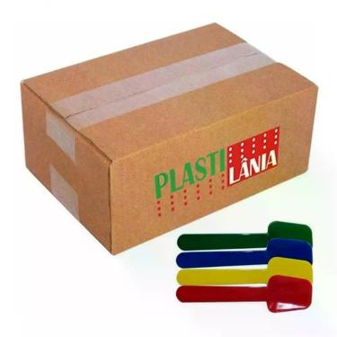 Imagem de Pazinha de Sorvete Plástica Plastilânia Colorida 1000 un para Servir Sobremesas em Plástico Uso Profissional Higipack