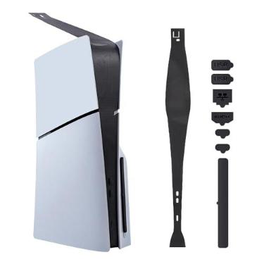Imagem de Mcbazel Rede de proteção contra poeira apenas para PS5 Slim Disc/versão digital, evita poeira e pelos de animais de estimação, capa protetora de filtro de poeira compatível com console Playstation 5