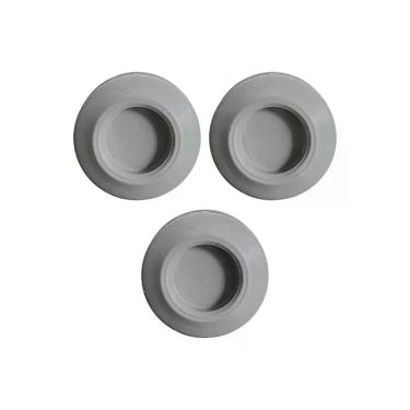 Imagem de 03 Puxador Polimero para Box ou Porta de Vidro Correr Concha 38mm Cinz
