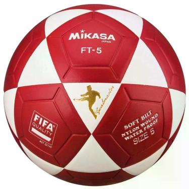 Imagem de Bola De Futevôlei Mikasa Ft-5 Edição Natalia Guitler Vermelho E Branco Oficial