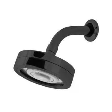 Imagem de CHUVEIRO REDONDO DROP COM BRAÇO DE PAREDE 12CM EM AÇO INOX BLACK MATTE DP9720P
