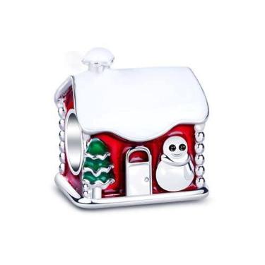 Imagem de LOVELY & BEAUTIFUL ACESSÓRIOS - Berloque CASINHA DE NATAL VERMELHA em Prata 925