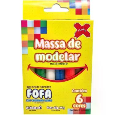 Imagem de Massa para Modelar Fofa 06 Cores 90G - Make+
