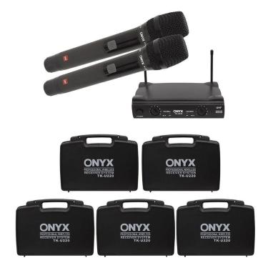 Imagem de Kit 5 Microfones sem Fio Duplo TK U220 UHF Onyx