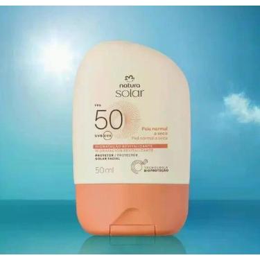 Imagem de Protetor Solar Facial Pele Norma a Seca FPS 50 Natura Solar
