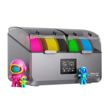 Imagem de Secador de filamento atualizado Creality com 4 carretéis, caixa de armazenamento de filamentos Space Pi X4, câmaras de aquecimento independentes duplas, até 85 °C, compatível com PLA PETG ABS, TPU, PC