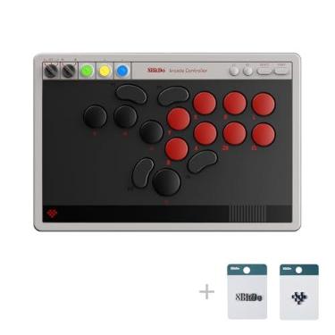 Imagem de 8Bitdo All-Button Arcade Controller for Switch/Switch 2 & Windows – Bluetooth, 2.4G, Wired Connectivity, Low-profile Mechanical Switches, 4 Programmable Buttons with fast-mapping, Hot-swappable PCB