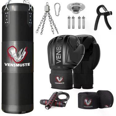 Imagem de Kit de Saco de Pancadas Vensmuste 122 cm com Luvas e Bandagens para MM