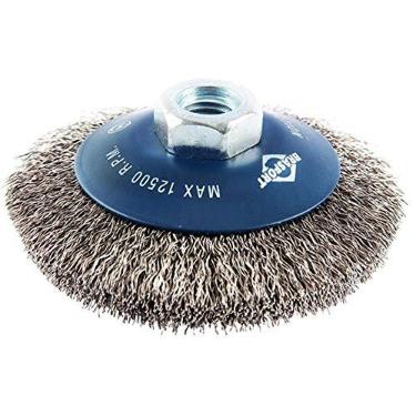 Imagem de Escova de aço côncava 4´ x M14 x 1/2´ - BRASFORT
