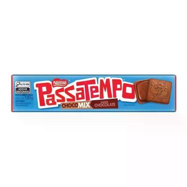 Imagem de Biscoito Passatempo Recheado Chocomix Chocolate 130g - Embalagem com 7