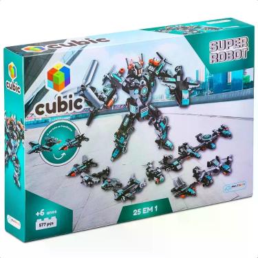 Imagem de De Encaixe Cubic 25 Em 1 Super Robot 577 Peças Imaginação + De 6 Anos 