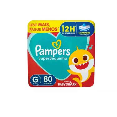 Imagem de Fralda Infantil Pampers SuperSequinha G 80 unidades