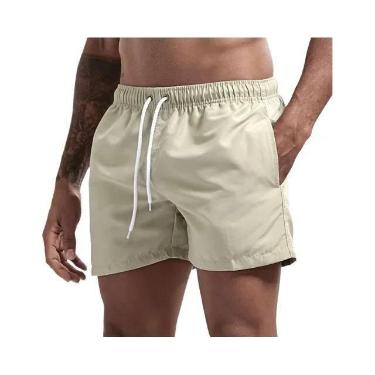 Imagem de Calções de Banho Masculinos Respiráveis e de Secagem Rápida com Bolsos