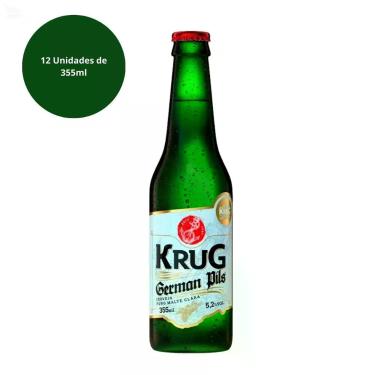 Imagem de Cerveja Krug German Pils Long Neck Kit 12 Unidades 355ml - Krug Bier