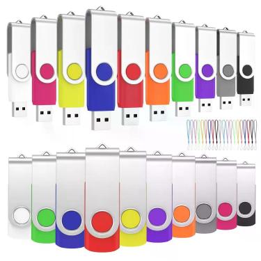 Imagem de Unidades flash ABLAZE 8GB USB 2.0, pacote com 20 unidades com cordões,