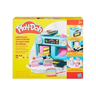 Imagem de Play-Doh Super Fatia de Bolo conjunto de massinha com forno de brinquedo, acessórios e 11 potes de massa de modelar, para crianças acima de 3 anos