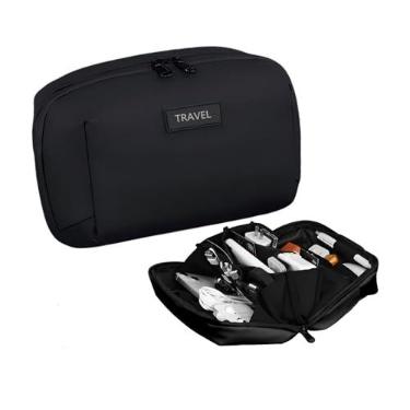 Imagem de Estojo organizador de viagem eletrônico – bolsa de armazenamento de cabos de acessórios tecnológicos para celular, carregador, carregador portátil, cabos, USB, cartão SD, fones de ouvido, mouse mágico