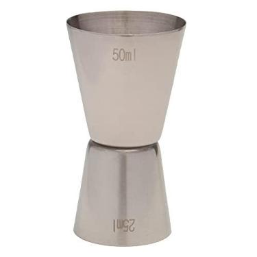 Imagem de Mimo Style Dosador Duplo, Possui Dois Lados de Medição, Garante a Dosagem Exata para Seu Drink, 50 ml Lado Maior e 25 ml Menor, Material em Aço Inoxidável na Cor Prata