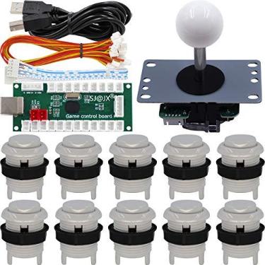 Imagem de SJ@JX Arcade Game Controller DIY Kit Microswitch Button 4&8 Way Joystick Zero Delay USB Encoder Fighting Stick Handles Console for PC MAME Raspberry Pi Retropie