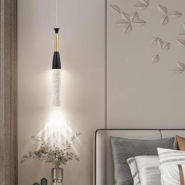 Imagem de Luminária pendente nórdica criativa em formato de bolha de cristal, luz decorativa para sala de estar e quarto (Estilo 1 (1 lâmpada))