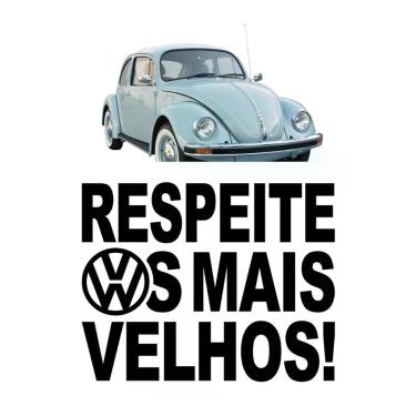 Imagem de Adesivo Volkswagen Respeite Os Mais Velhos Preto Preto