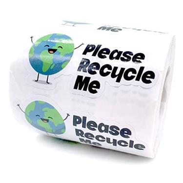 Imagem de Adesivos fofos de pequenas empresas, adesivos engraçados por favor me recicle adesivos de pequenas empresas, caixa reutilizada, etiqueta de reciclagem, adesivos de embalagem, envelopes de correio adesivos de envio para pequenas empresas, 500 peças
