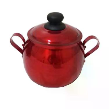 Imagem de Açucareiro Soft De Alumínio Vermelho Bojudo 300g Belmar