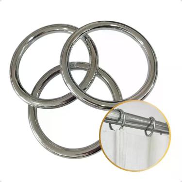 Imagem de Kit 40 Un Argola Grossa 28mm Cortina Varão Simples Comum - Decor Líder