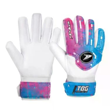 Imagem de Luva Goleiro Campo Poker Training Basic Junior -, Azul, Rosa, 5